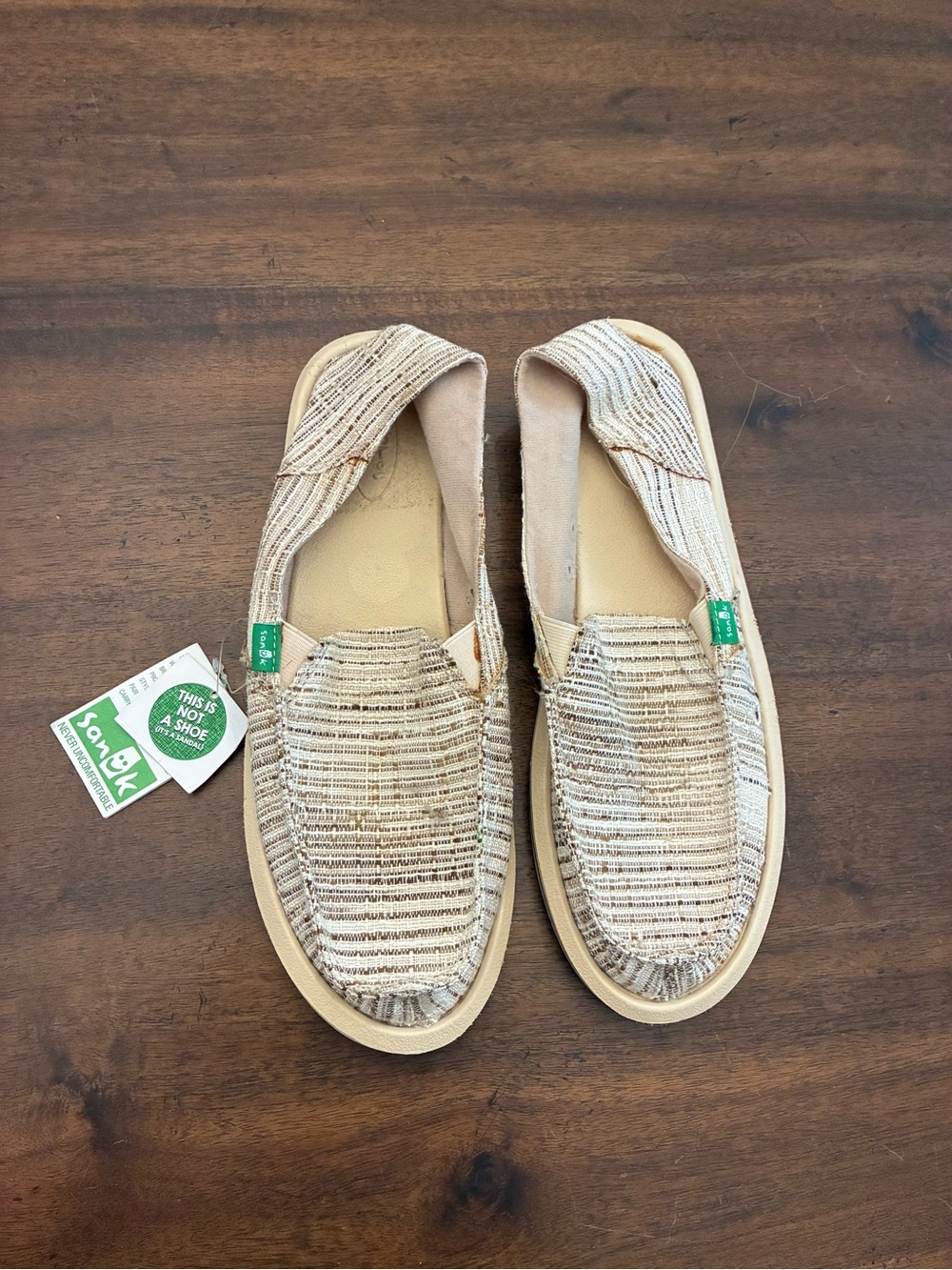 Sanuk Donna Shoes Women’s 11 Slip On Laurel White New NWT
